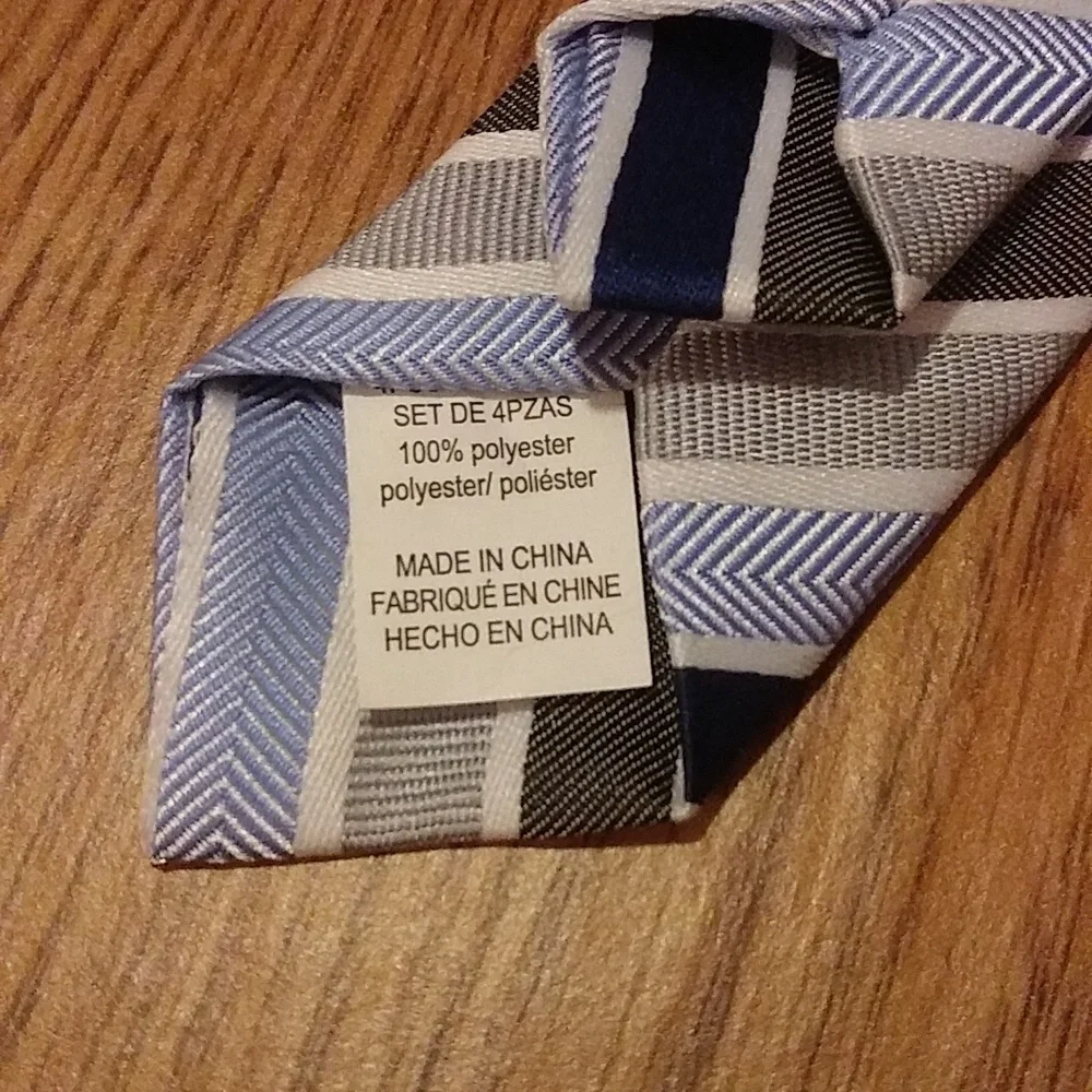 💣2 for$15 Blue Striped Clip-on tie for boys 2t-4t
